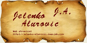 Jelenko Alurović vizit kartica